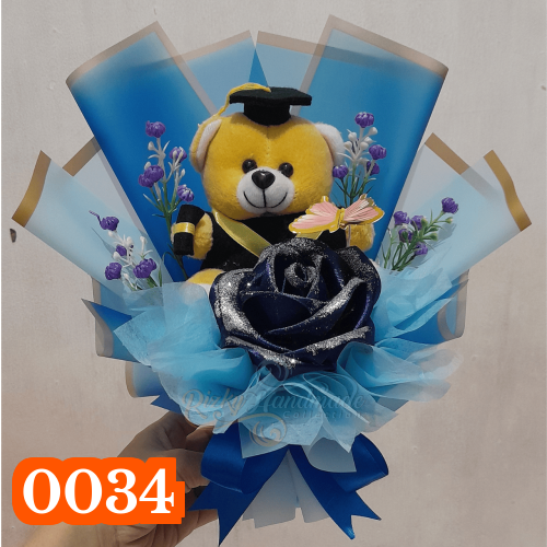 Buket Bunga Mini Wisuda Ukuran 25cm x 26cm